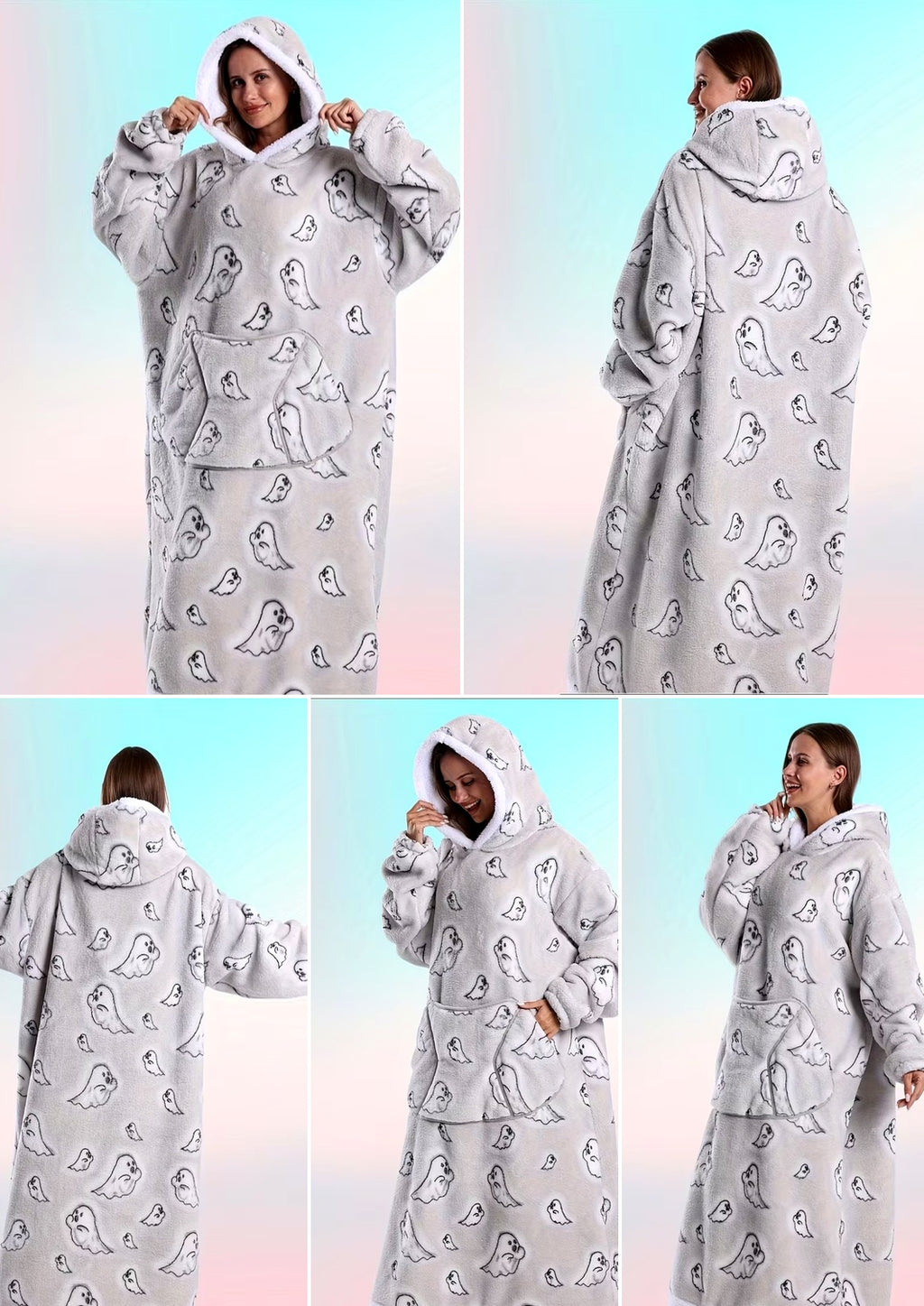 👻 Spooky Ghost Hoodie Blanket 👻
