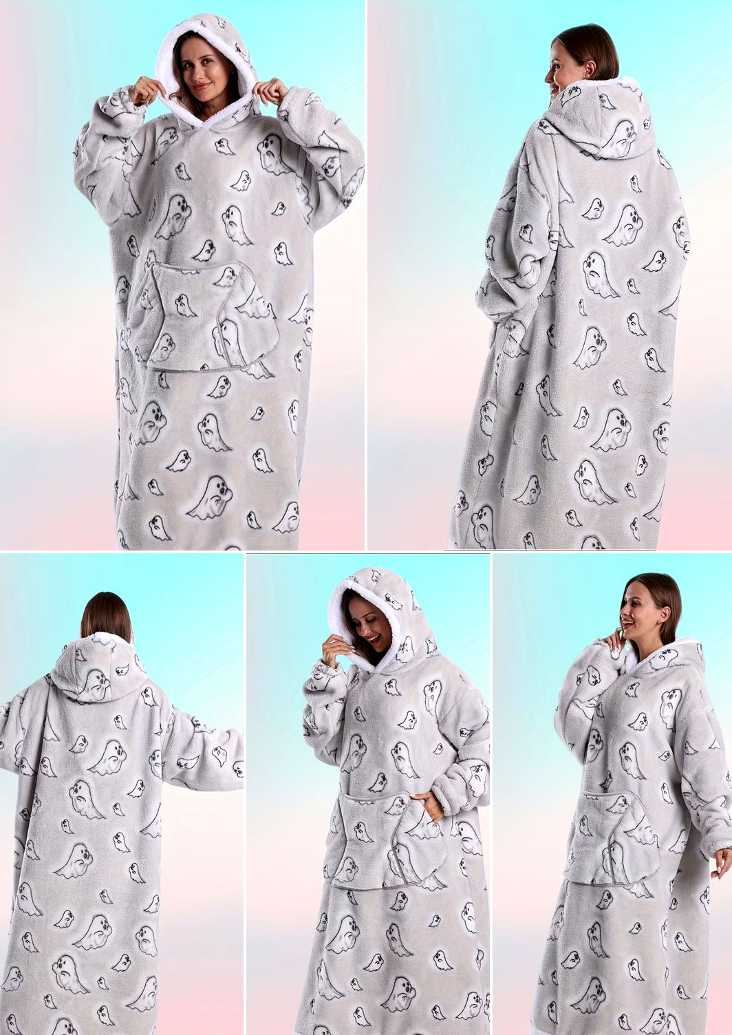 👻 Spooky Ghost Hoodie Blanket 👻
