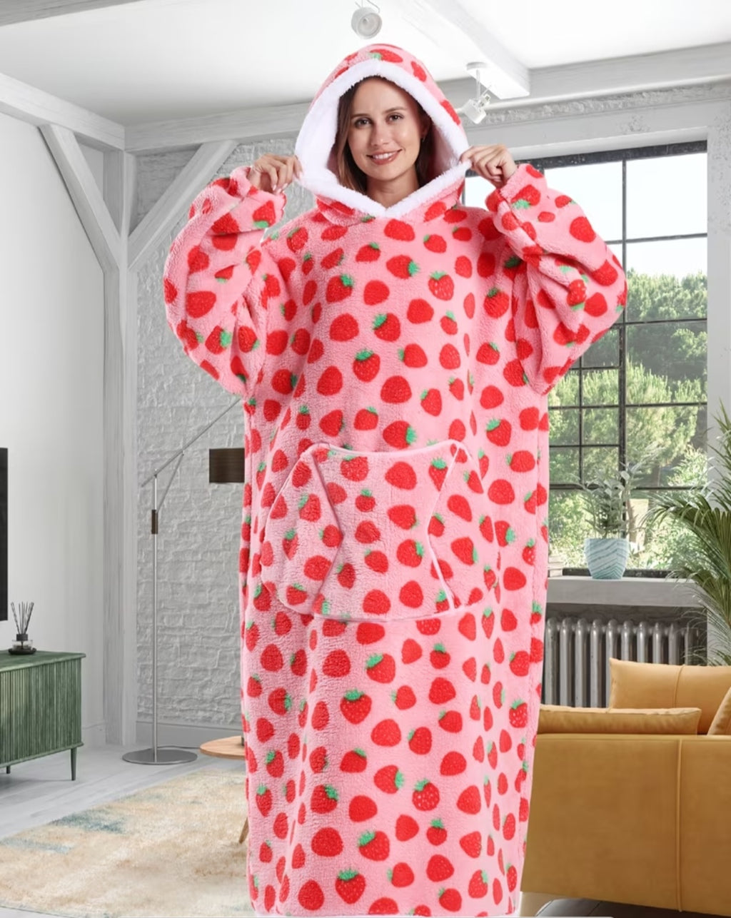 Strawberry Hoodie Blanket 🍓