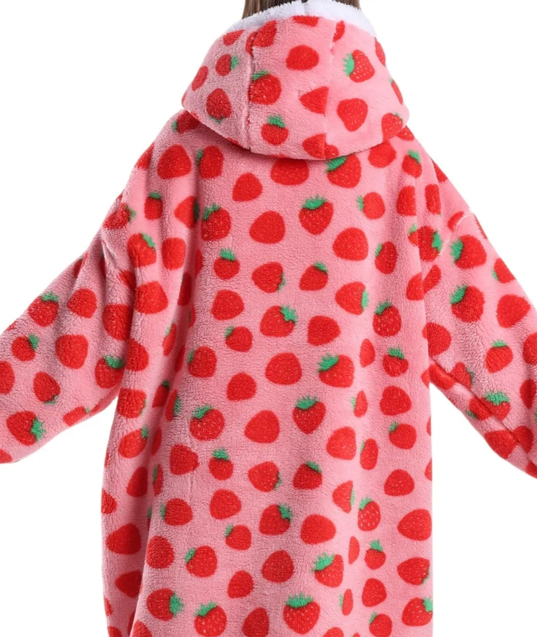 Strawberry Dream Hoodie Blanket 🍓