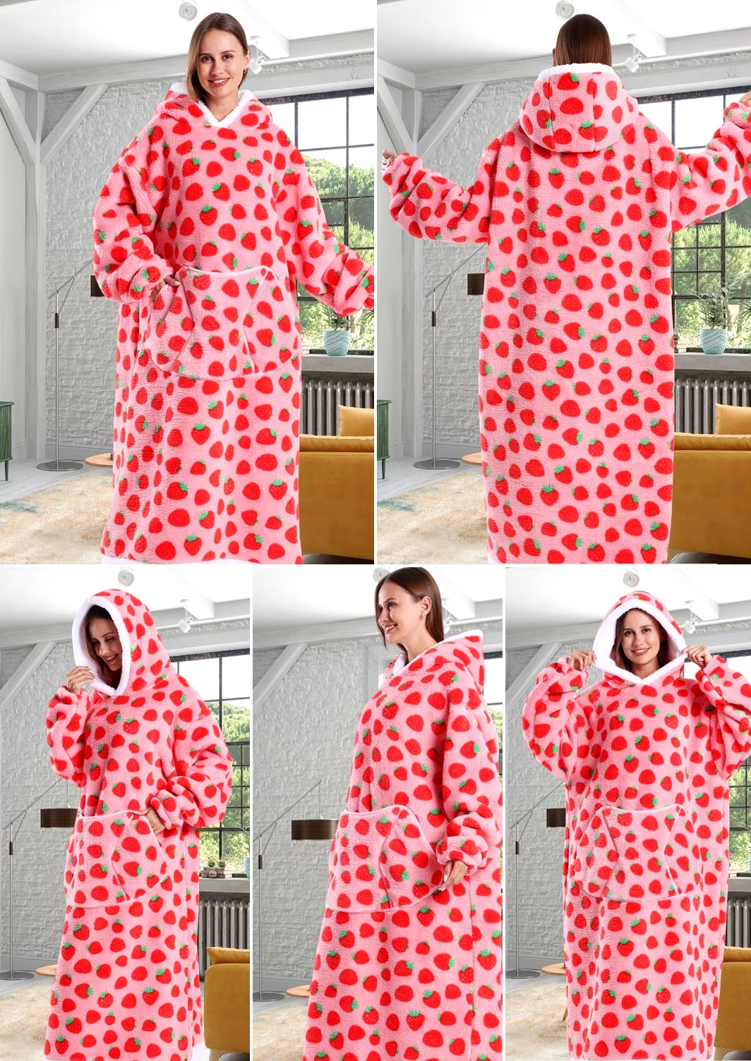 Strawberry Hoodie Blanket 🍓