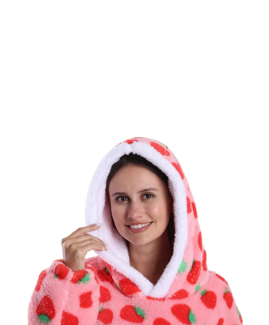 Strawberry Dream Hoodie Blanket 🍓