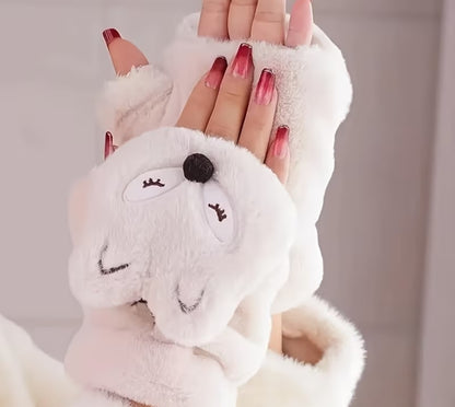 🦊 Cloudy Arctic Fox Plush Hand Warmers❄️