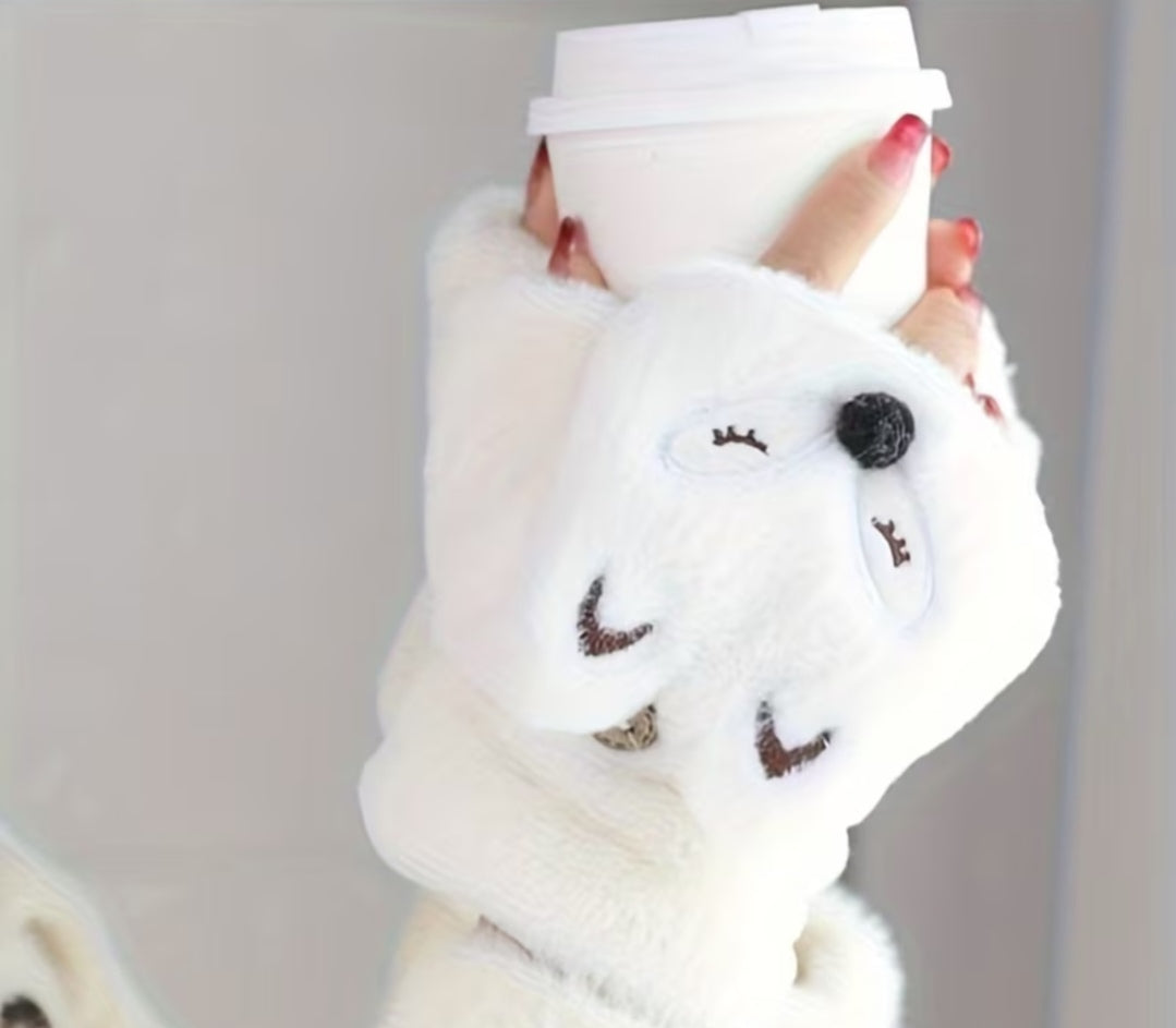 🦊 Cloudy Arctic Fox Plush Hand Warmers❄️