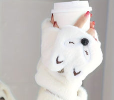 🦊 Cloudy Arctic Fox Plush Hand Warmers❄️