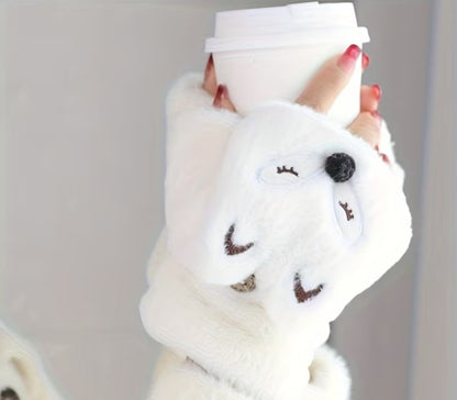 🦊 Cloudy Arctic Fox Plush Hand Warmers❄️